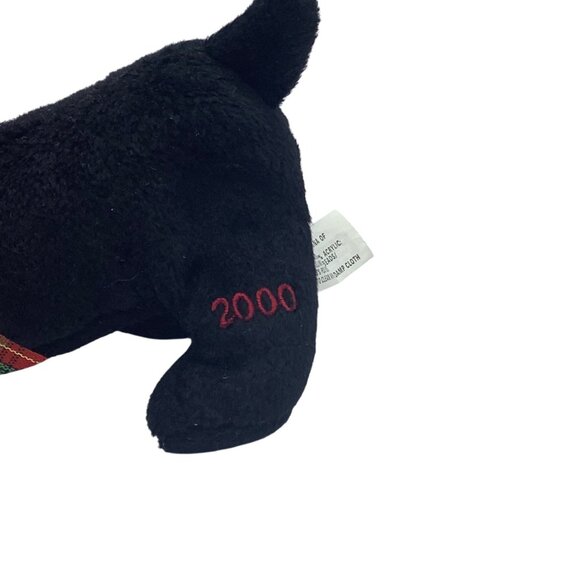 Vtg AVON 2000 MacDougal The Scottie Dog Black Plush Animal Toy Full O Beans 8" - Picture 10 of 11